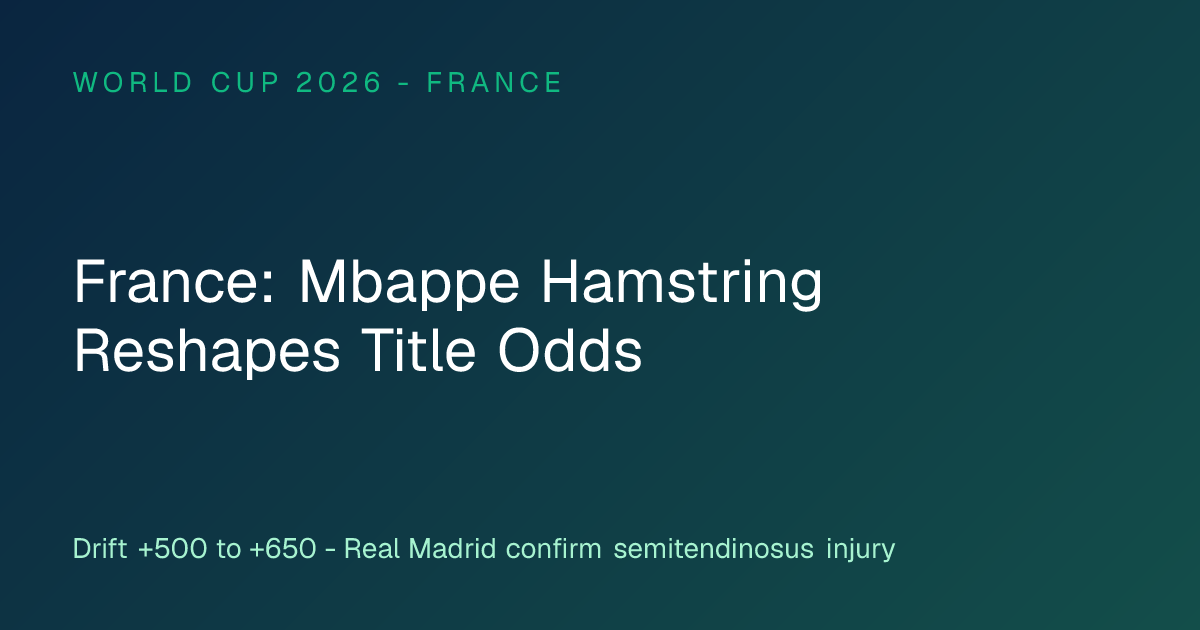 France World Cup 2026: Mbappe Hamstring Injury Reshapes Title Odds ...